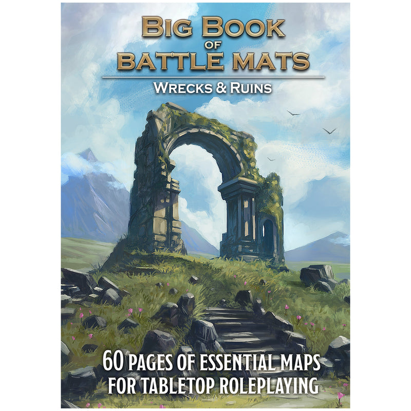 Big Book of Battle Mats Wrecks & Ruins (8"x12") (Loke Battle Mats)