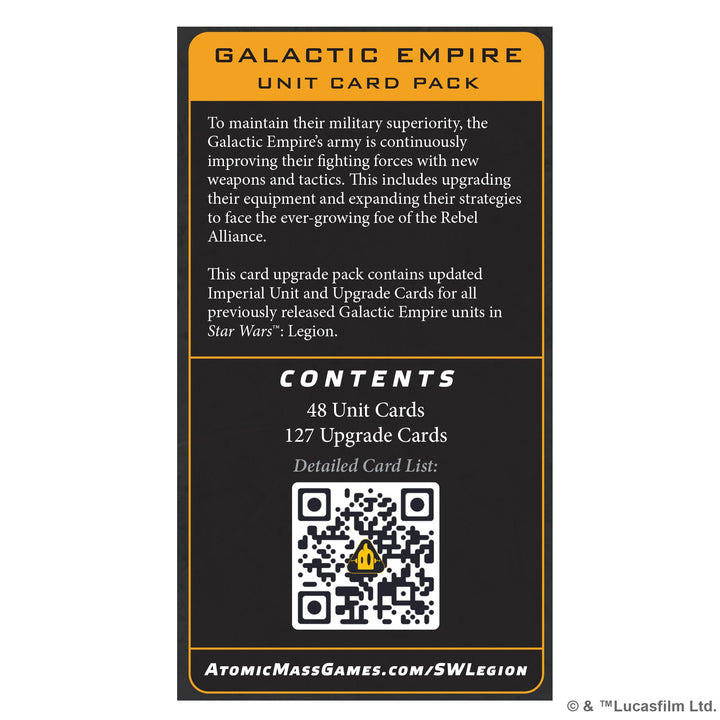 Star Wars: Legion - Galactic Empire Unit Card Pack