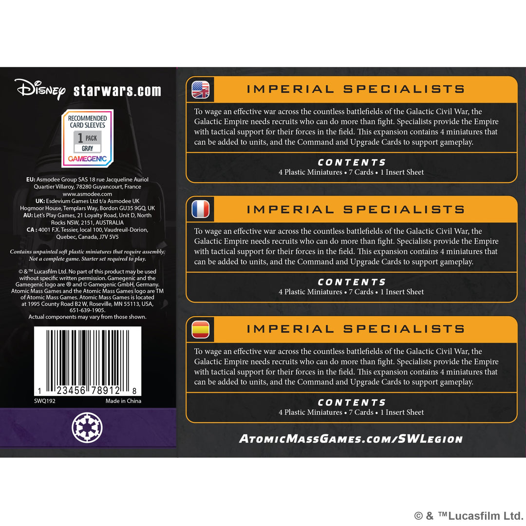 Star Wars: Legion - Imperial Specialists