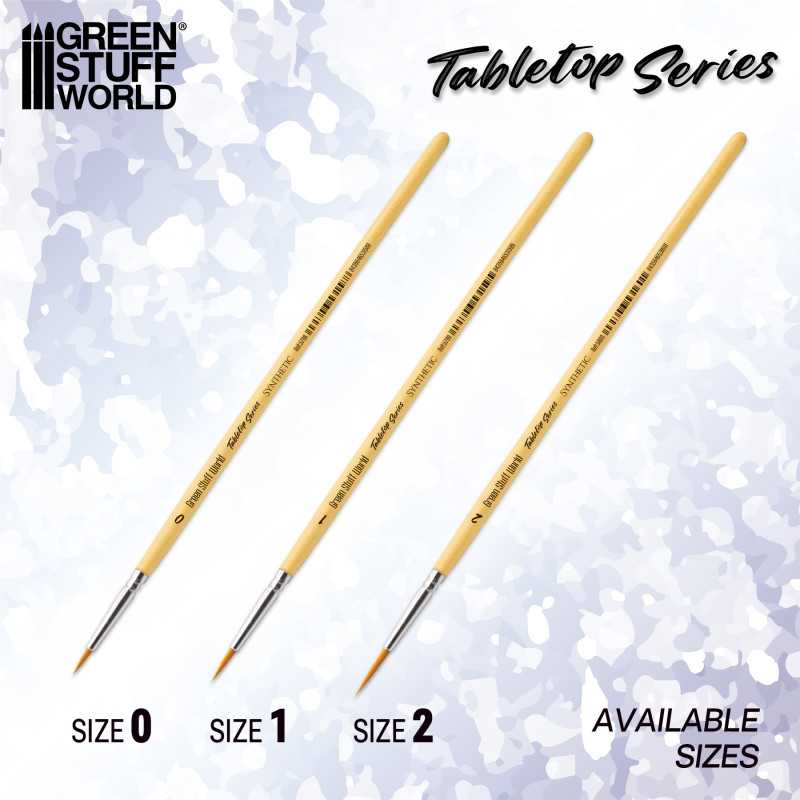 TABLETOP SERIES Synthetic Brush Set 0 (Pack of 10) (Green Stuff World)