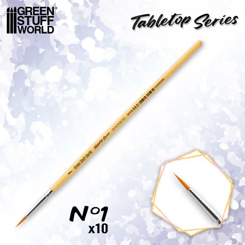 TABLETOP SERIES Synthetic Brush Set 1 (Pack of 10) (Green Stuff World)