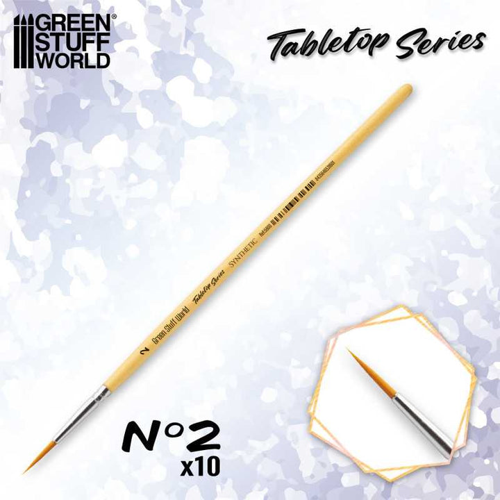 TABLETOP SERIES Synthetic Brush Set 2 (Pack of 10) (Green Stuff World)