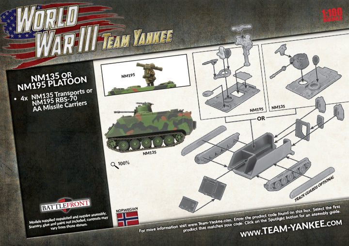 World War III: Team Yankee - NM135 or NM195 Platoon (x4) (TNOBX01)