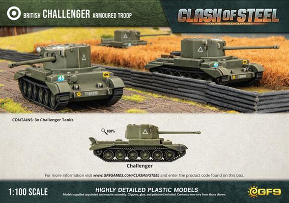 Clash of Steel: Challenger Armoured Troop (x3 Plastic) (CSB05)