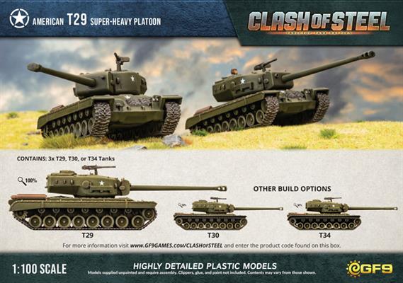 Clash of Steel: T29 Super-Heavy Platoon (x3 Plastic) (CSU02)