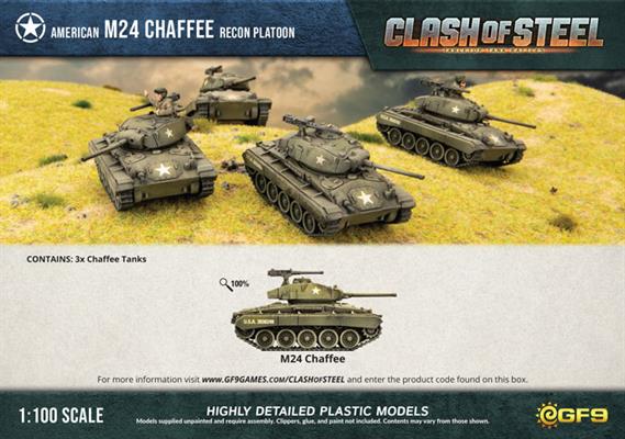 Clash of Steel: M24 Chaffee Recon Platoon (x3 Plastic) (CSU06)