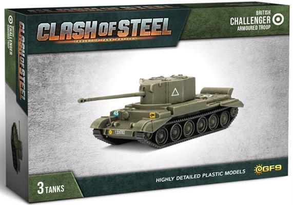 Clash of Steel: Challenger Armoured Troop (x3 Plastic) (CSB05)