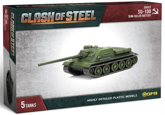 Clash of Steel: SU-100 Tank-Killer Battery (x5 Plastic) (CSS06)