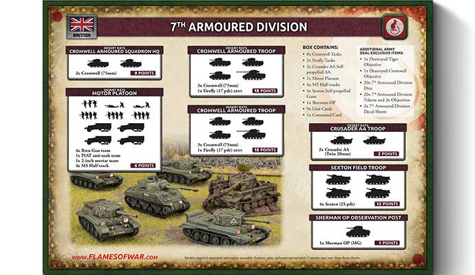 Flames of War: 7th Armoured Division Army Deal (BRAB16)