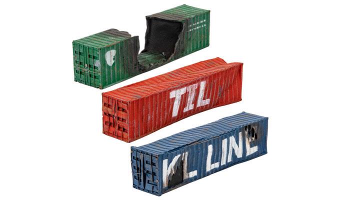 Battlefield in a Box: Damaged 40ft Containers (BB253)