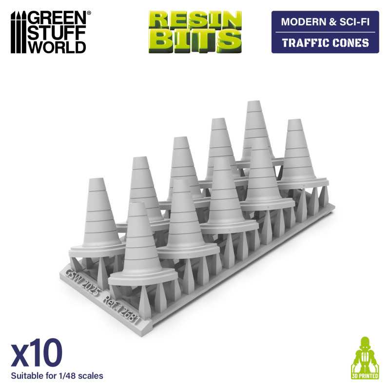 Traffic Cones 1:48 (Green Stuff World)