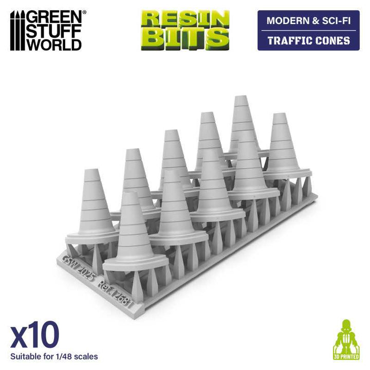Traffic Cones 1:48 (Green Stuff World)