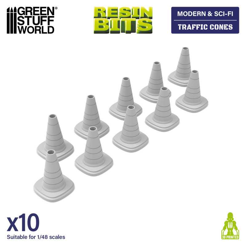 Traffic Cones 1:48 (Green Stuff World)