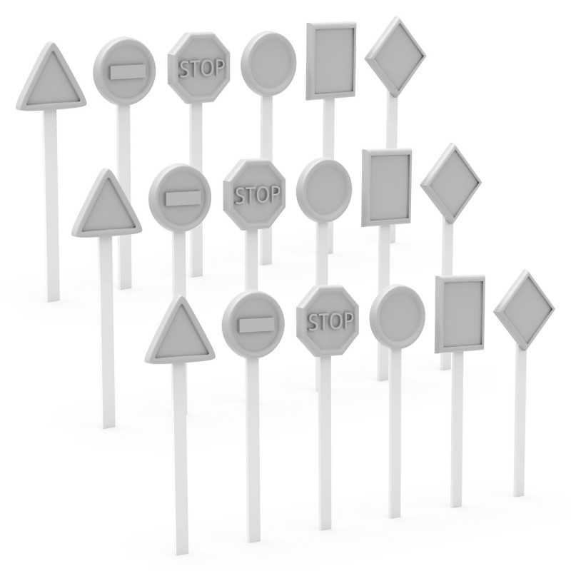 Traffic Signs 1:48 (Green Stuff World)