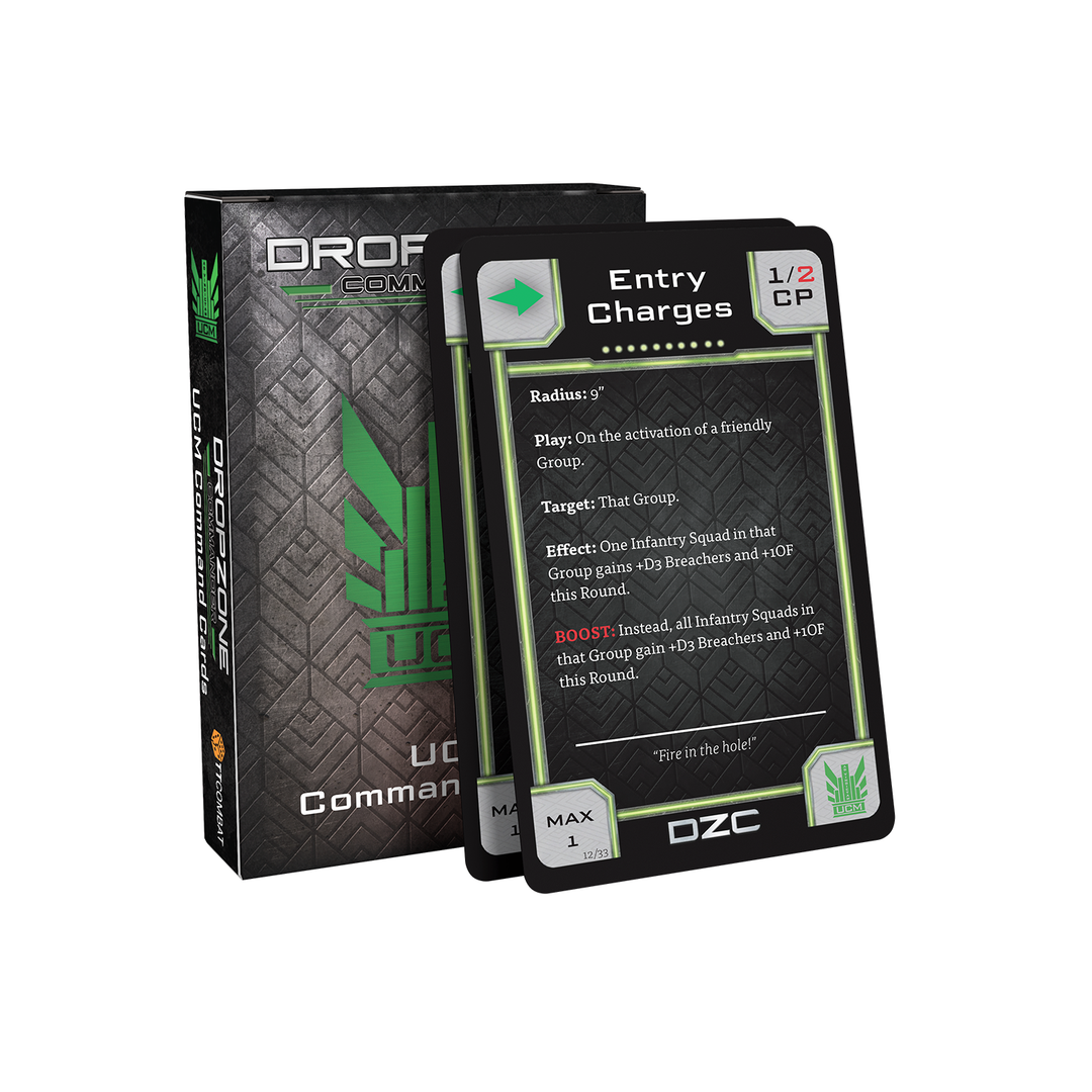 Dropzone Commander: UCM Command Cards