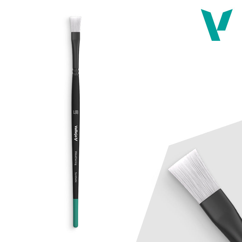 Vallejo Brushes: Weathering Flat Large (B09003)