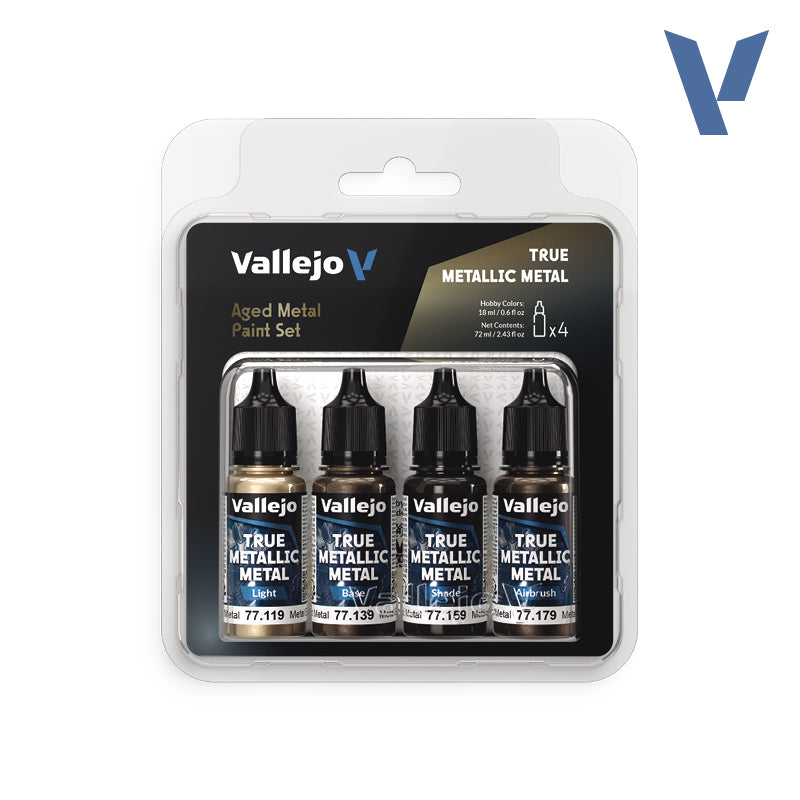 Vallejo True Metallic: Aged Metal Paint Set (77.258)