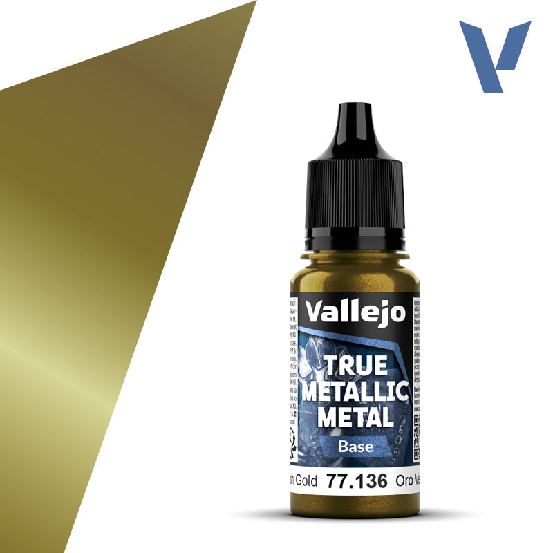 Vallejo True Metallic: Base - Greenish Gold (77.136)