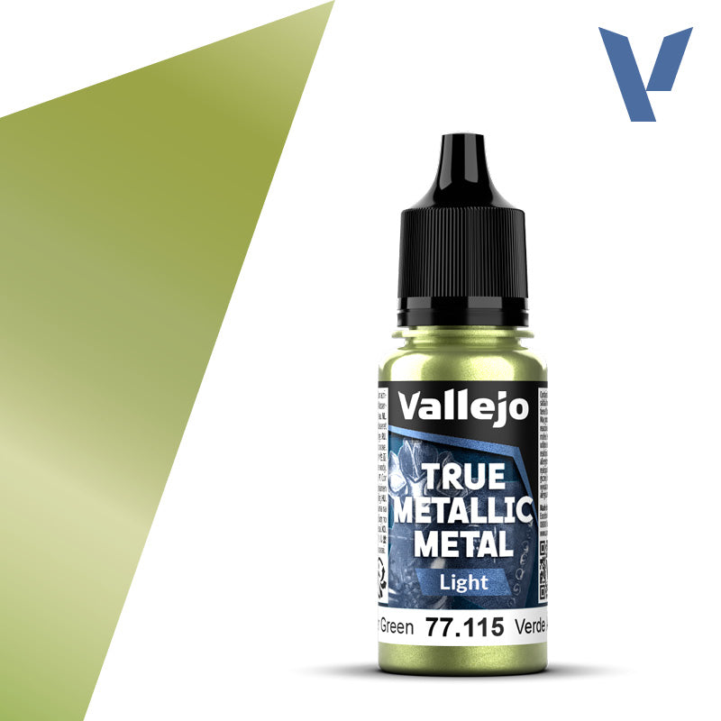 Vallejo True Metallic: Light - Amber Green (77.115)