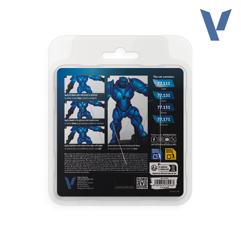 Vallejo True Metallic: Sapphire Blue Paint Set (77.256)
