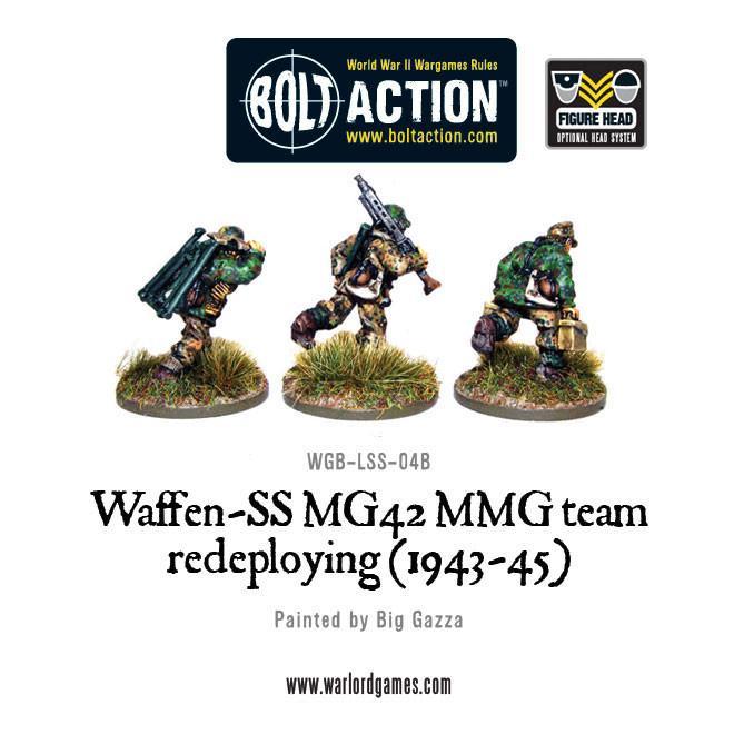 Bolt Action: Waffen-SS MG42 MMG team redeploying (1943-45)