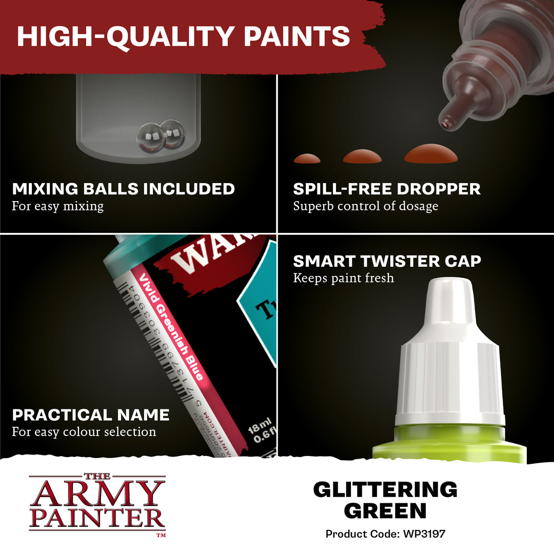 Warpaints Fanatic Metallic: Glittering Green (The Army Painter) (WP3197P)