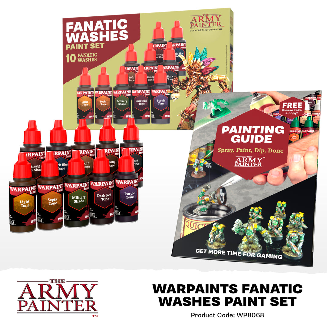 Warpaints Fanatic: Washes Paint Set (The Army Painter) (WP8068P)