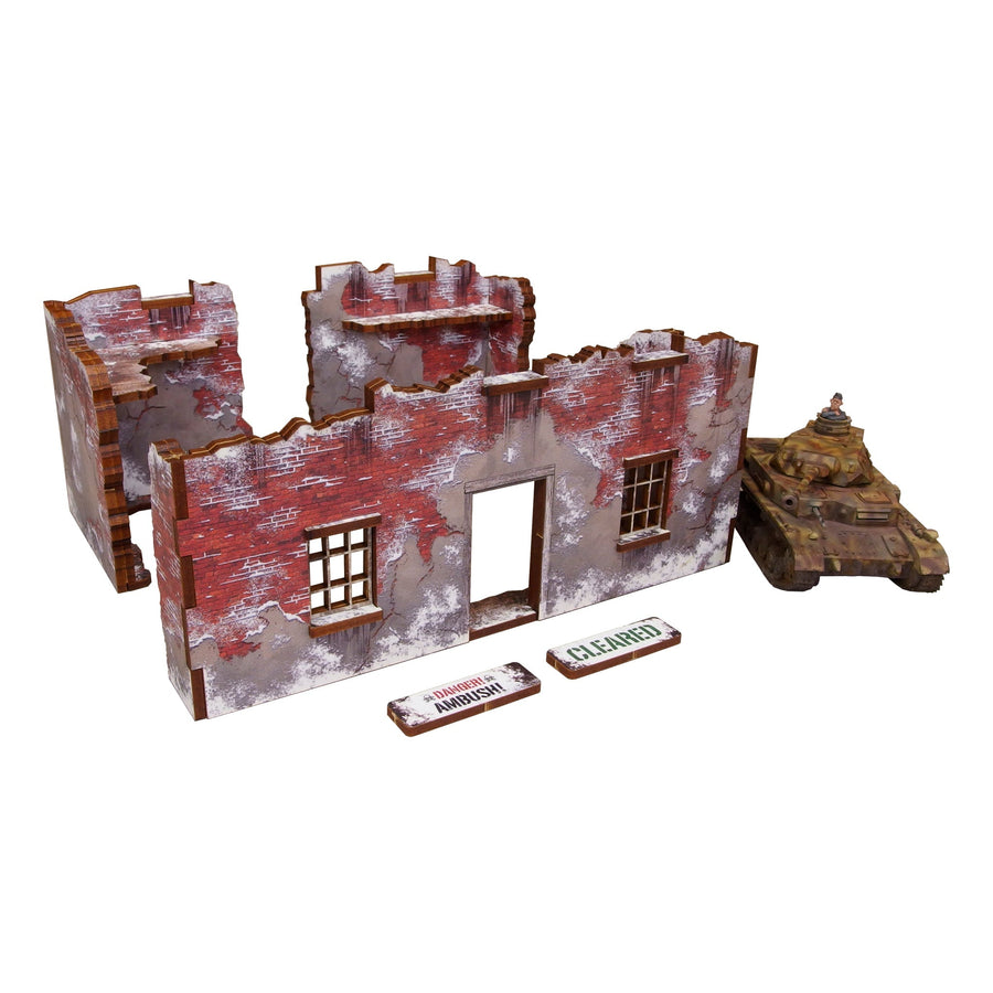 WW2 Achtung Panzer Normandy Winter Ruin 1 [28mm/1:56] (Micro Art Studio)