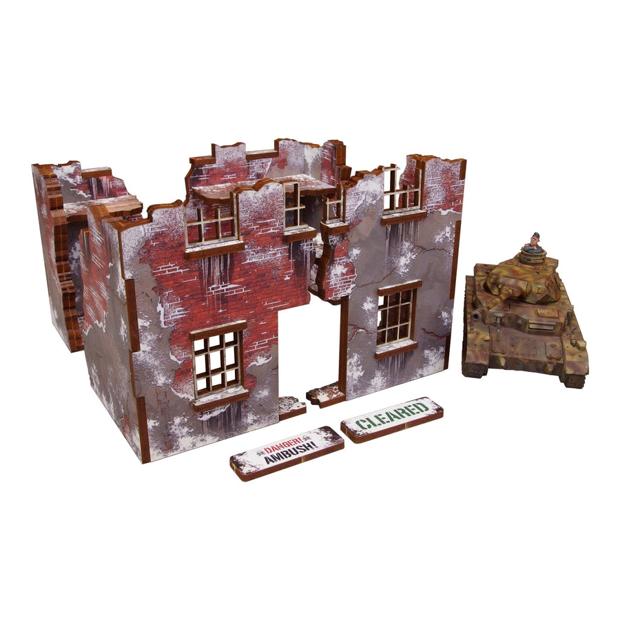 WW2 Achtung Panzer Normandy Winter Ruin 3 [28mm/1:56] (Micro Art Studio)