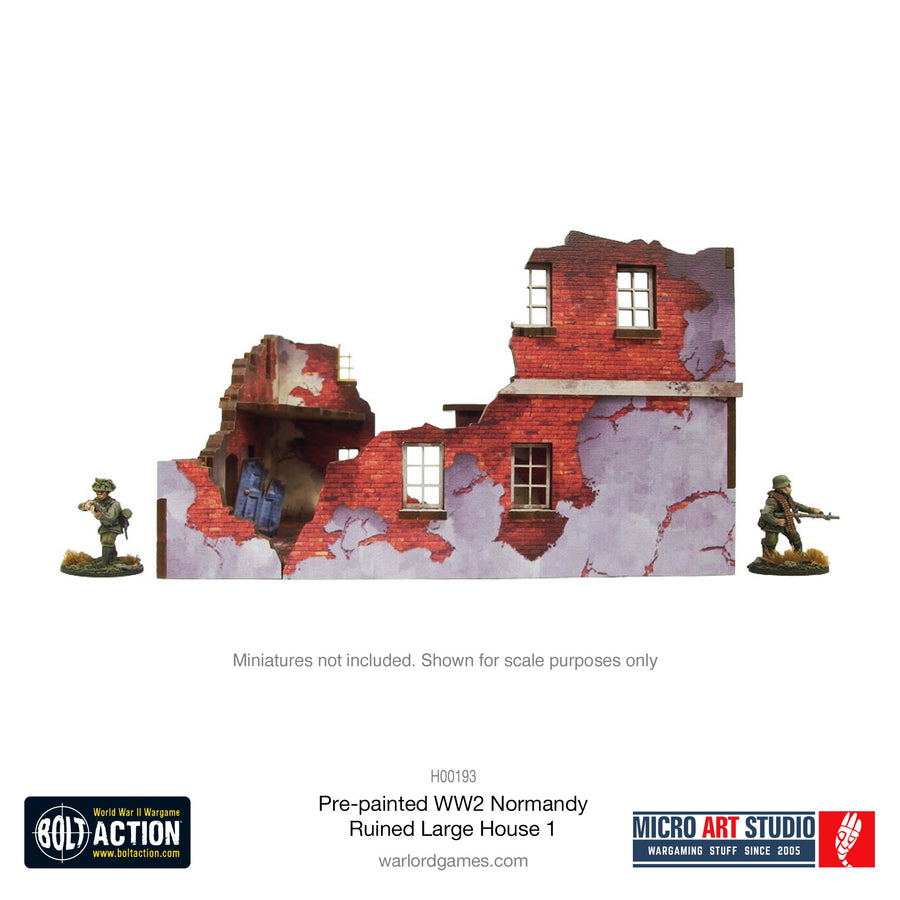 WW2 Normandy Ruined Large House 1 [28mm/1:56] (Micro Art Studio)