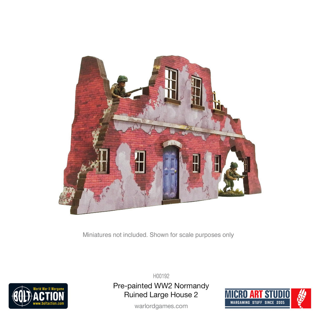 WW2 Normandy Ruined Large House 2 [28mm/1:56] (Micro Art Studio)