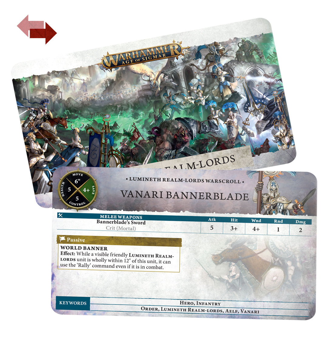 Warhammer Age of Sigmar: Lumineth Realm-lords - Warscroll Cards