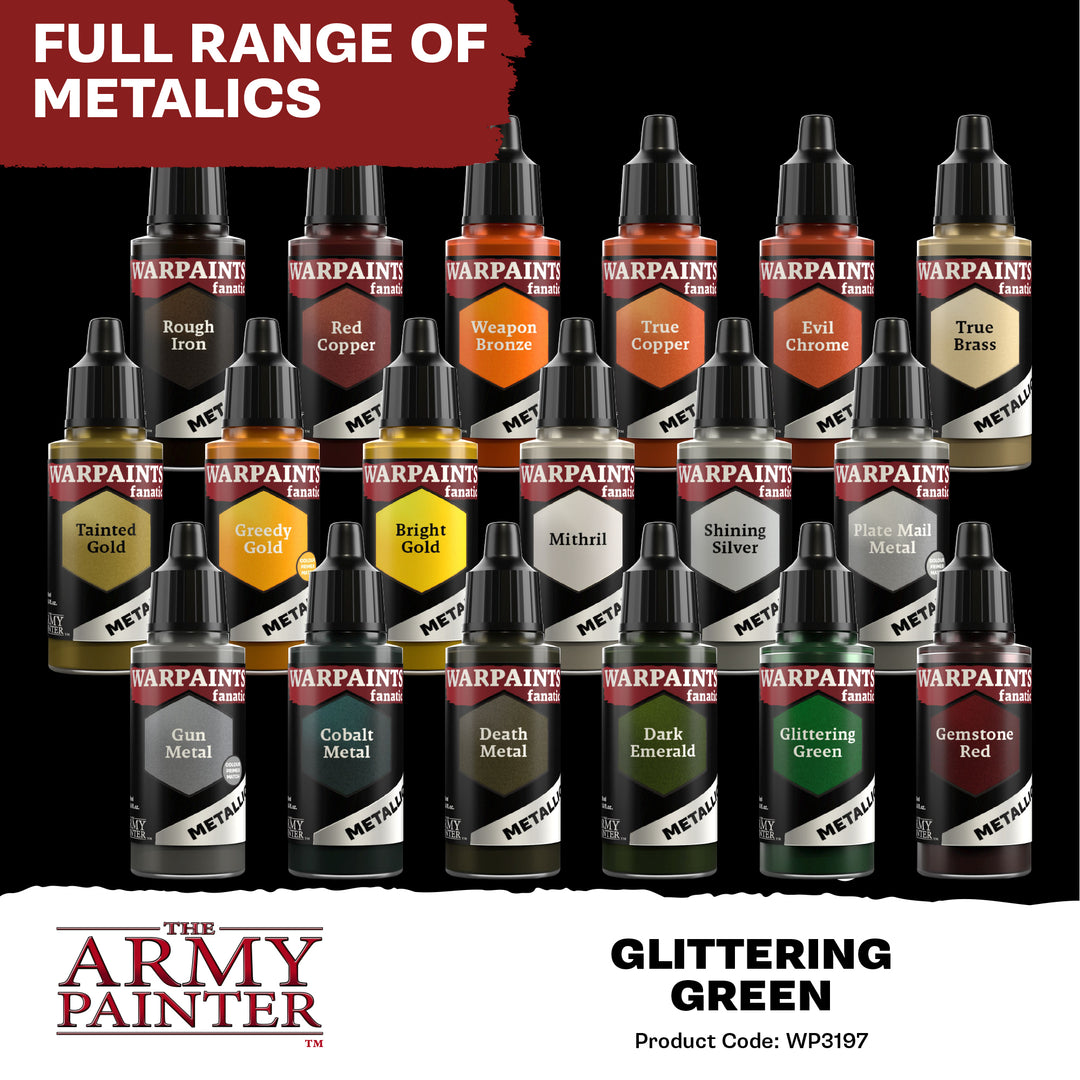Warpaints Fanatic Metallic: Glittering Green (The Army Painter) (WP3197P) (197)