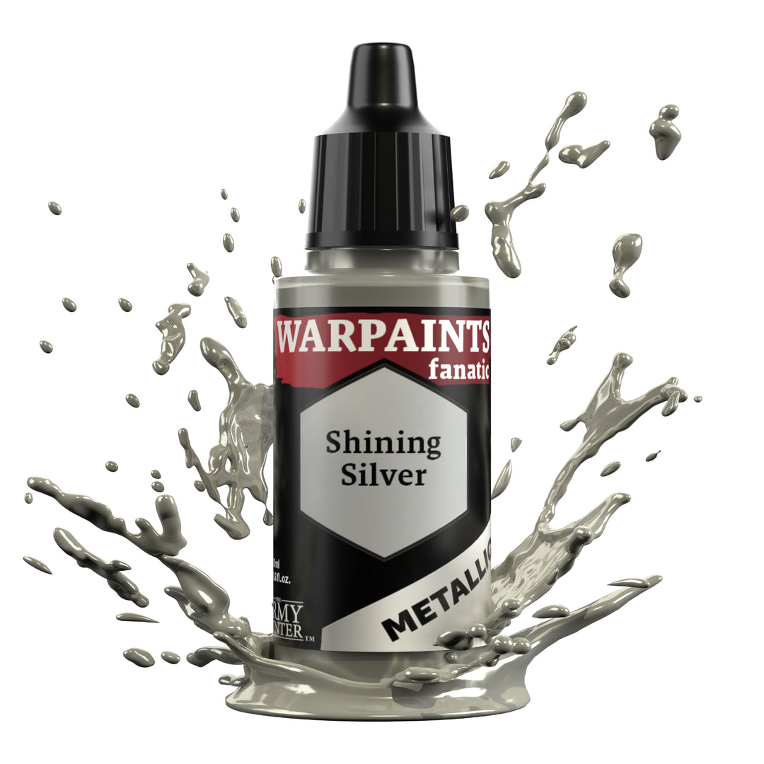 Warpaints Fanatic Metallic:  Shining Silver (The Army Painter) (WP3191P) (191)