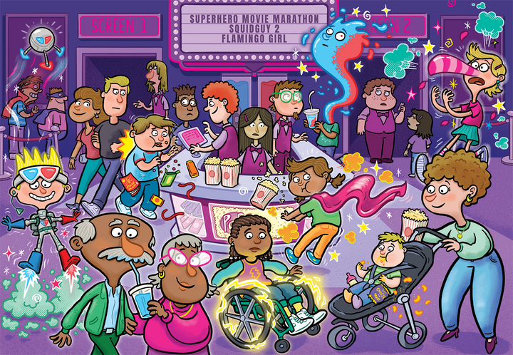 Wasgij Junior 2: Popcorn Power-Up! (240 brikker)