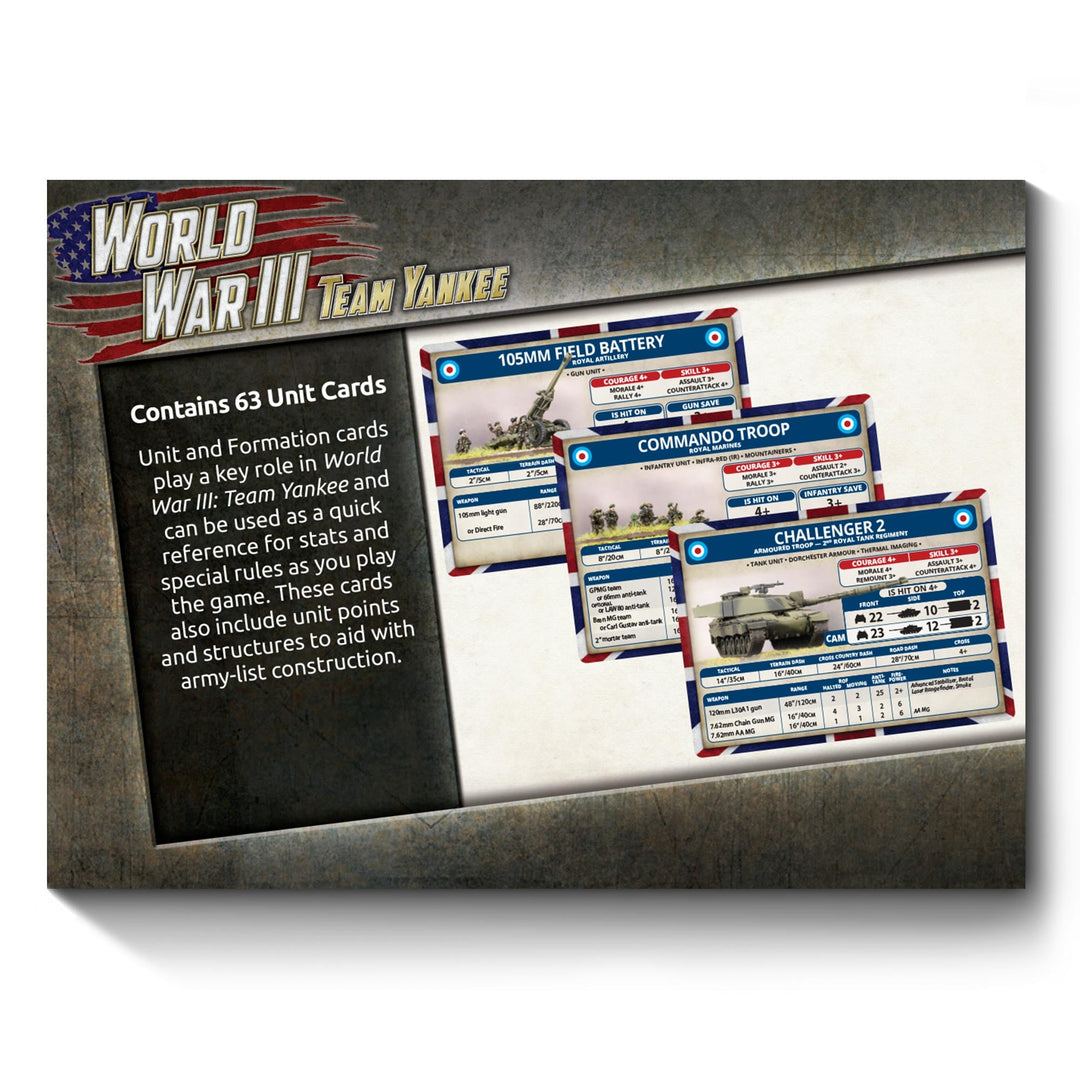 World War III: Team Yankee - British Unit Card Pack (WW3-12U)