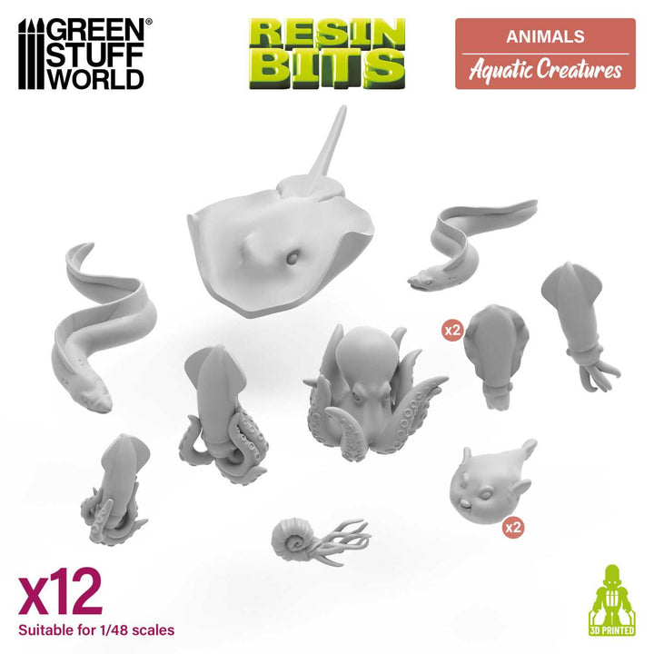 Aquatic Creatures 1:48-1:35 (Green Stuff World)