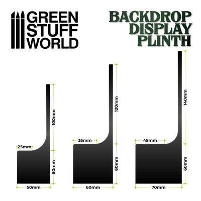 Backdrop Display Plinth 6x6x6cm Black (Green Stuff World)