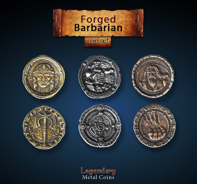 Legendary Metal Coins - Forged Barbarian (Drawlab)