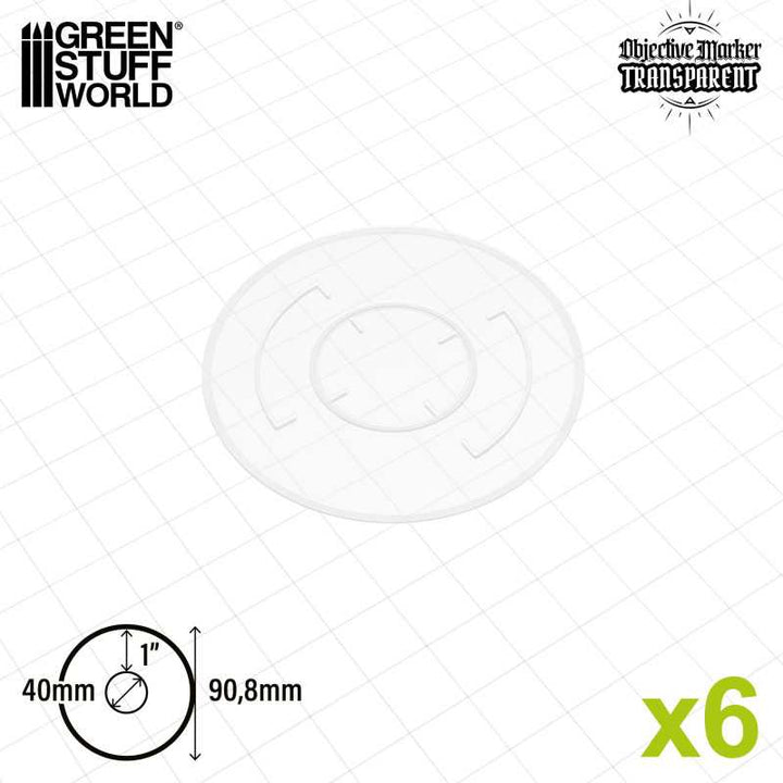Basic Clear Objective Marker Kill Team compatible (Green Stuff World)