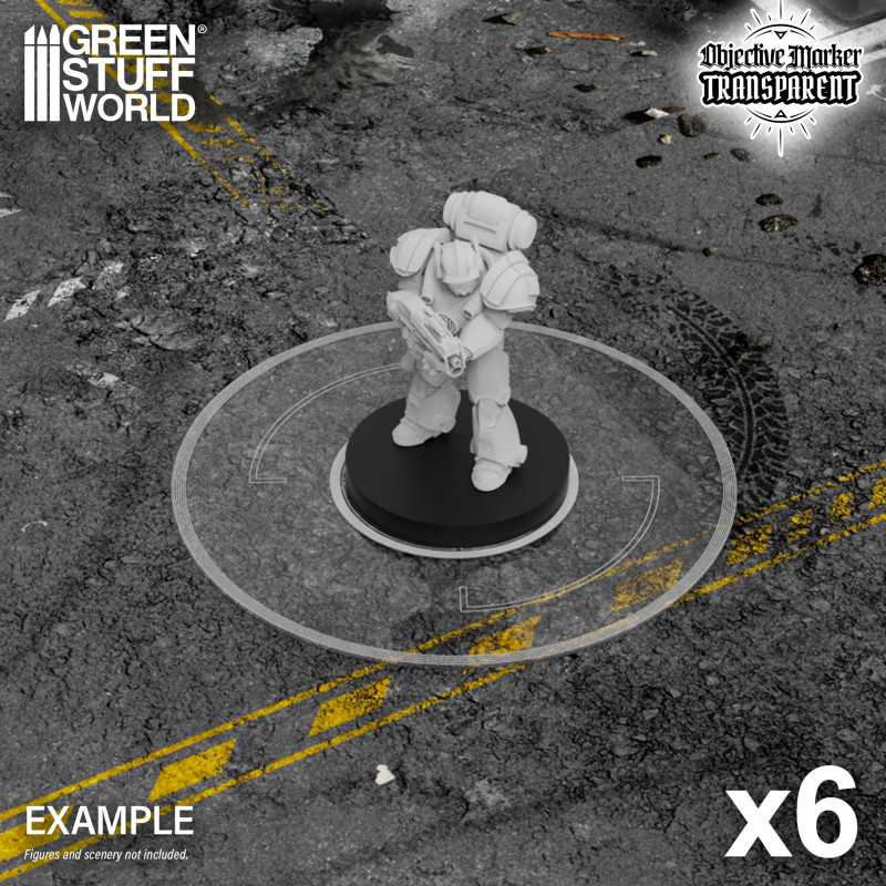 Basic Clear Objective Marker Kill Team compatible (Green Stuff World)