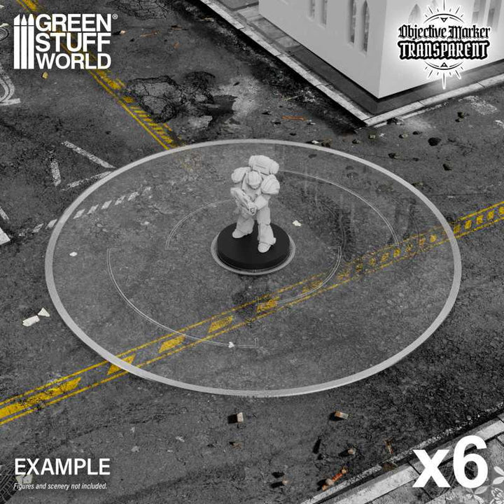 Basic Clear Objective Marker Wh40k compatible (Green Stuff World)