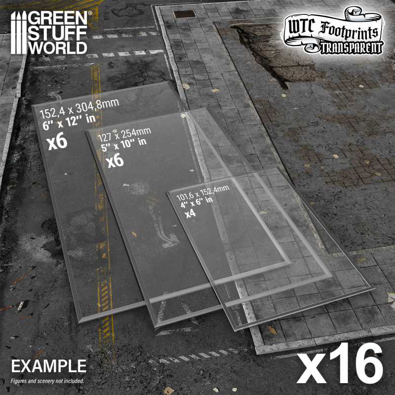 Basic Glasspack Footprints Wh40k compatible (Green Stuff World)