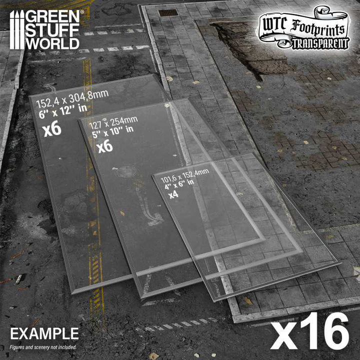 Basic Glasspack Footprints Wh40k compatible (Green Stuff World)