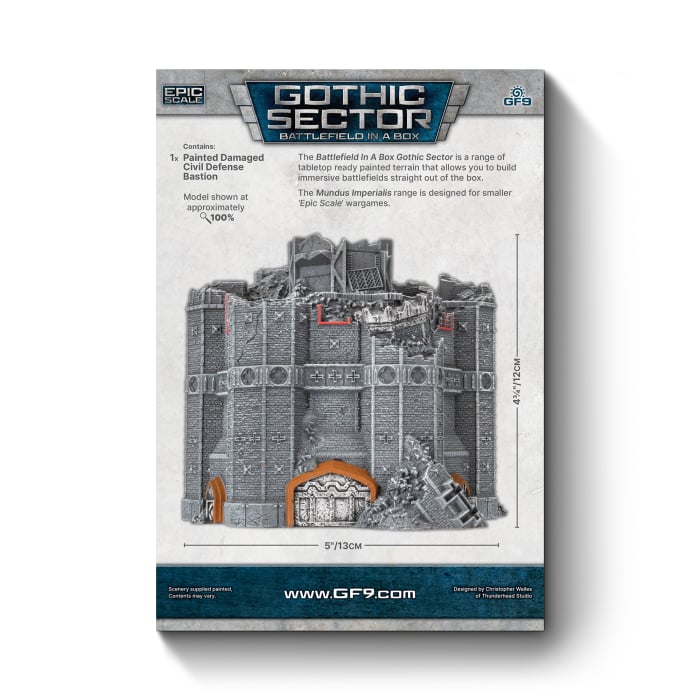 Battlefield in a Box: Mundus Imperialis - Civil Defense Bastion (Damaged) (BB686)