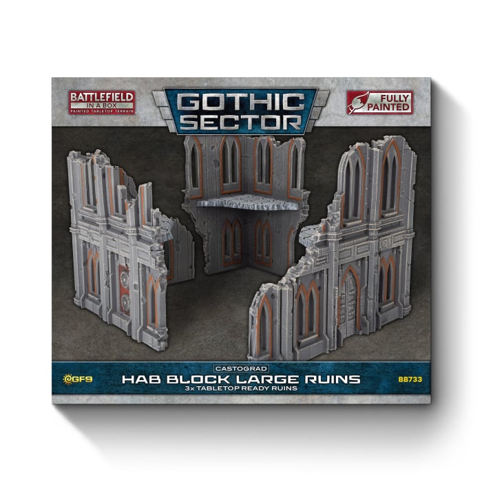 Battlefield in a Box: Gothic Sector - Castograd Hab Block Big Ruins (BB733)