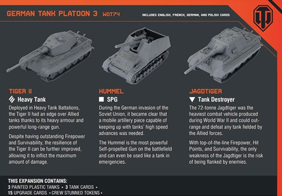 World of Tanks: German Tank Platoon (Tiger II, Hummel, Jagdtiger) (WOT74)