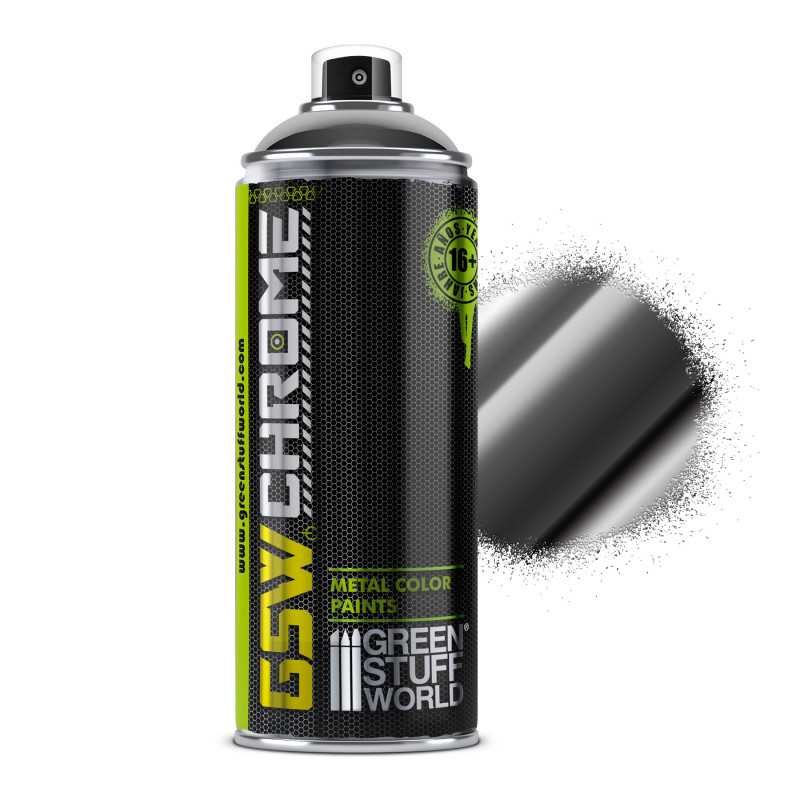 Black Chrome Spray Paint 400ml (Green Stuff World)