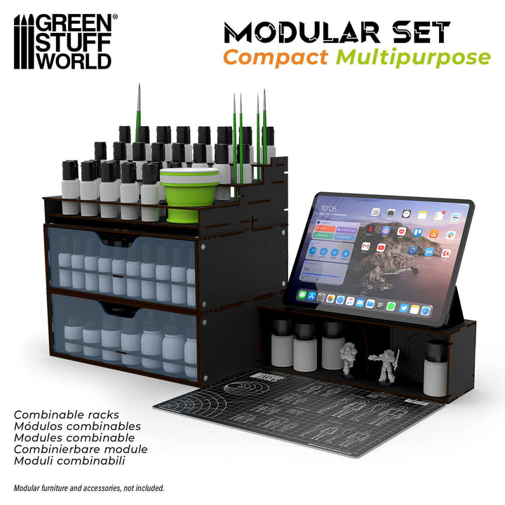 Black compact multi-purpose horizontal organizer (Green Stuff World)