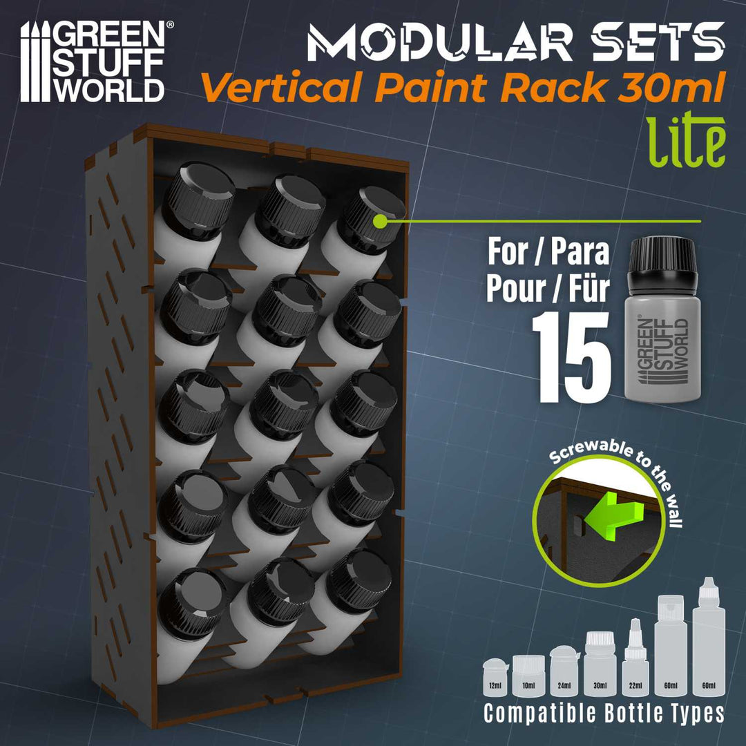 Black Vertical Paint Organizer 30ml - LITE (Green Stuff World)